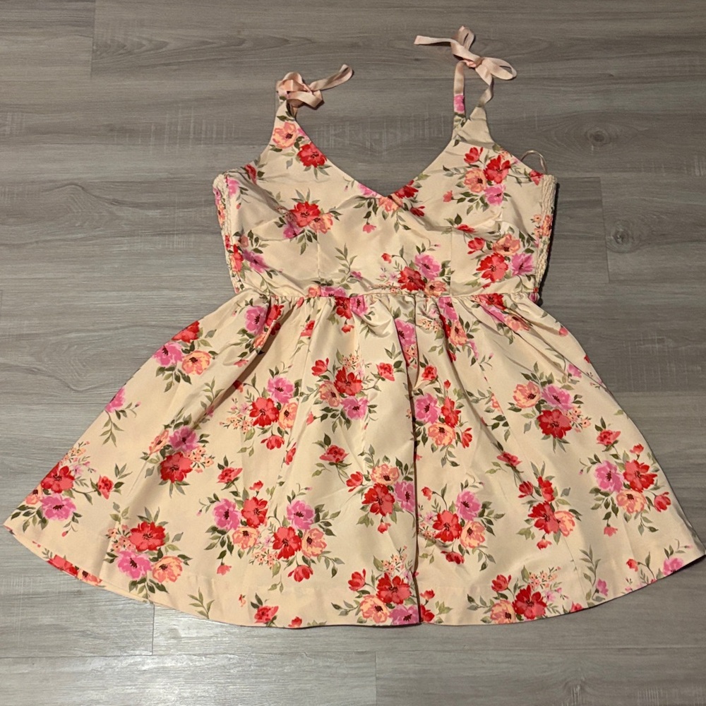 Old Navy “The Occasion” Floral Dress with Bow Tie Spaghetti Straps